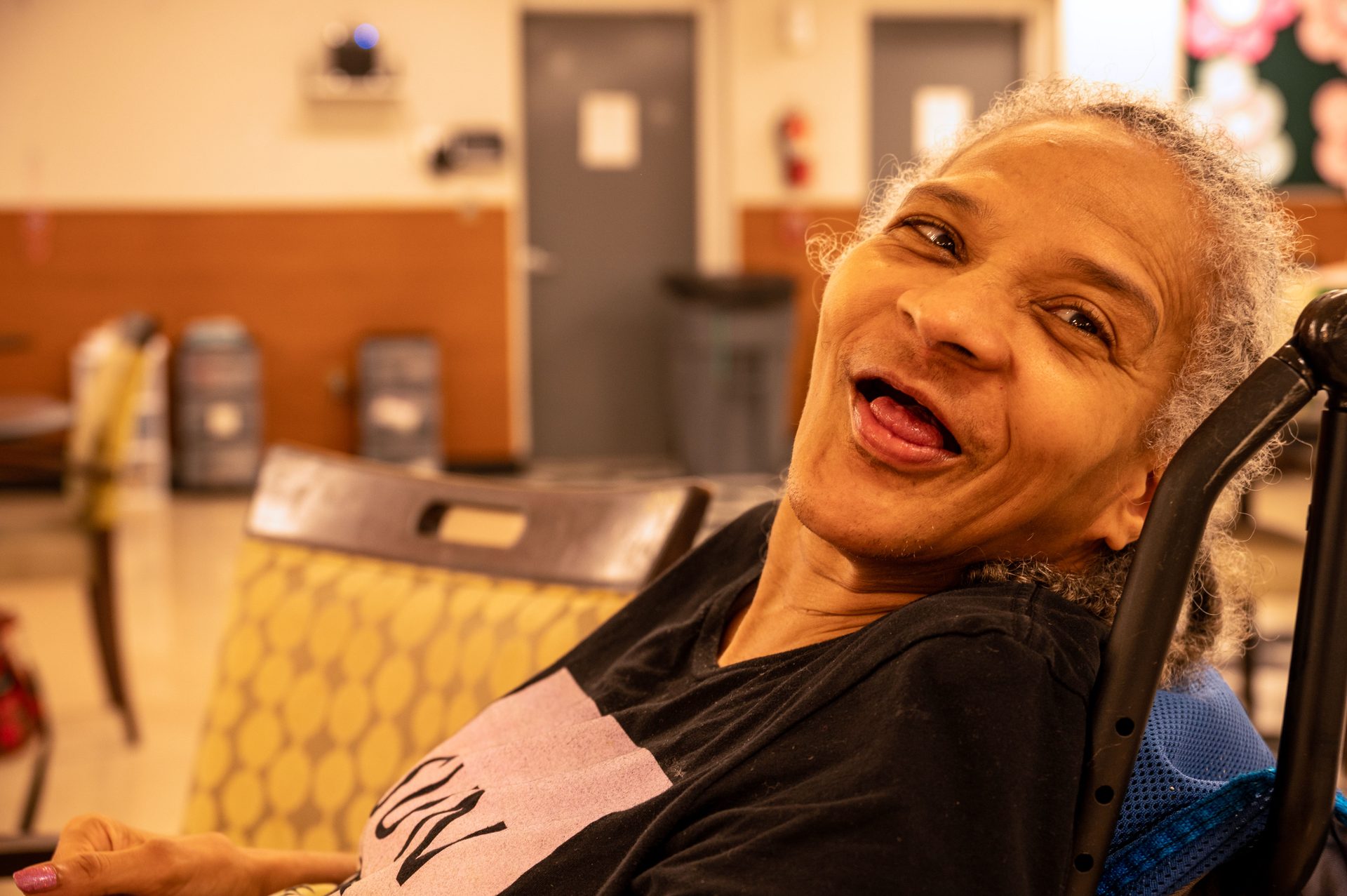 Program participant smiling