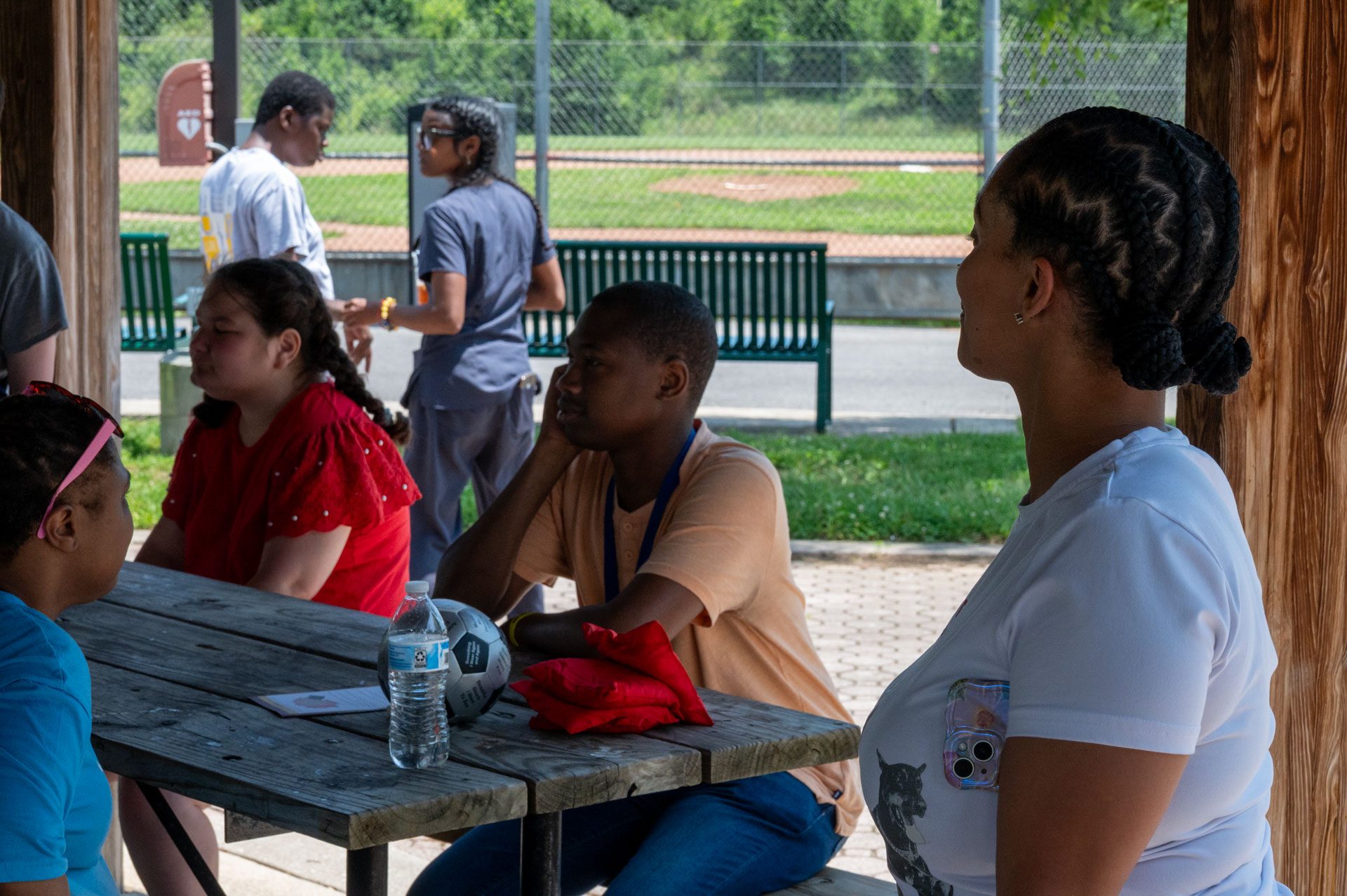 Outdoor pavilion gathering